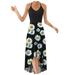 Tuscom Women's Maxi Dress Fashion Casual V-Neck Criss Cross Backless Sleeveless Strap Open Back Â Print Dress Plus Size Summer Dress