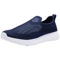 CAMEL MC100 Men's Walking Shoes Mesh Sneakers Breathable Slip On Loafer Lightweight Casual Shoes for Summer, Blue Size 11