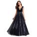 Ever-Pretty Womens Plus Size Reflective Long Evening Party Bridesmaid Dresses for Women 07840 Navy Blue US16