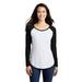 Sport Tek Adult Female Women Plain Long Sleeves T-Shirt Blk TS/Wht TS X-Small