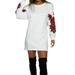 Xingqing Womens Floral Long Sleeve Tops Sweatshirts Warm Loose Long Hoodies