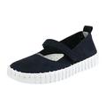 Dream Pairs Girls Comfort Slip on Loafers Casual Ballerina Flat Shoes For Kids Walking Shoes MACCY-K NAVY Size 4