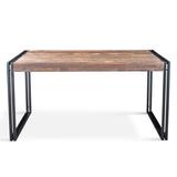 Loon Peak® Almodovar Loon Peak Solid Mango Wood Trestle Dining Table Wood/Metal in Brown | 30 H x 71.75 W x 35.5 D in | Wayfair