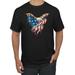 Wild Bobby, American Flag Eagle USA Pride, Americana/American Pride, Men Graphic Tee, Black, XX-Large