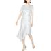 Adrianna Papell Womens Sequined Asymmetric Midi Dress