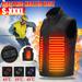 2020 New Electric Heated Vest Washable Warm Jacket Heating Clothes Down Vest Jacket Lightweight Packable Puffer Vest Thermal Clothing 3 Gear Control for Winter Skiing Hiking Motorcycle Travel Fishing