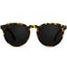 WearMe Pro - Retro Round Flat Top Frame Mirrored Fashion Sunglasses