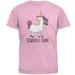 Unicorn Sparkle and Shine Mens T Shirt Light Pink X-LG