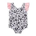 Kids Toddler Baby Girls One Piece Swimsuit Bathing Suit Leopard Ruffle Swimwear Beachwear Bikini 12M-5T