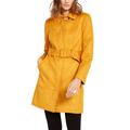 Womens Coat Small Trench Belted Full-Zip Faux-Suede S