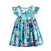 HAWEE Toddler Baby Girl Cute Cartoon Dress Summer Casual Sleeveless Dress Little Girl Princess Party Dress for 2-6 Years Old