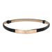 JANDEL Women Ladies Fashion Casual All-match Square Buckle Belt Multi Color Slim Faux Leather Waistband Belt, Black,Mother's Day Gift