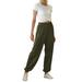 Summer Loose Casual Trouser Pants For Women Ladies Elastic Waist Jogger Pockets Sweatpants Cargo Trousers Casual Hip Hop Pants Military Army Harem Pants Trousers