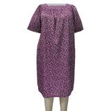 A Personal Touch Women's Plus Size Square Neck Lounging Dress - Purple Daises - 5X