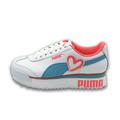 PUMA Women's Roma Amor Heart Leather White Rubber Grip Sole Round Toe Sneaker