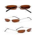 Fashion Style Small Lenses Frameless Transparent Colored Decorative Sunglasses Eyewear