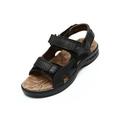 LUXUR - Men's Leather Fisherman Sandals Walking Shoes Beach Runner Summer Adjust Strap