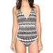 LAUREN Ralph Lauren Women's Primitive Stripe Halter Mio One-Piece SIZE 6