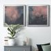 Red Barrel Studio® Sunset Aura I Sunset Aura I - 2 Piece Picture Frame Painting Set Canvas, Solid Wood in Black | 22.5 H x 45 W x 1.5 D in | Wayfair