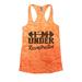 Womans Burnout Workout Tank Top Iâ€™m Under Reconstruction Running Shirt Large, Orange