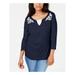 KAREN SCOTT Womens Printed 3/4 Sleeve Jewel Neck T-Shirt Evening Top Size