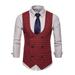 Men Double Breasted Dress Suit Formal Tweed Business Wedding Suit Vest Waistcoat