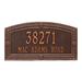 Whitehall Products Hamilton Personalized Estate 2-Line Wall Address Plaque Metal in Brown | 12.6 H x 12.8 W x 0.375 D in | Wayfair 1877AC