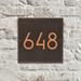 Whitehall Products Square Modern Personalized 1-Line Wall Address Plaque Metal in Brown | 11 H x 11 W x 0.325 D in | Wayfair 3372OB