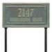 Whitehall Products Gardengate Personalized Grande 2-Line Lawn Address Sign Metal in Brown | 9.5 H x 18 W x 0.375 D in | Wayfair 3289BV
