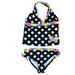 Angel Beach Girls Black & White Polka Dot Swimming Suit Tankini Swim 2 PC Size 4