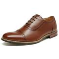 Bruno Marc Men Classic Oxfords Formal Business Shoes For Men Fashion Dress Oxford Shoes PRINCE-5 DARK/BROWN Size 10