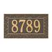 Whitehall Products Oakleaf 1-Line Wall Address Plaque Metal | 9 H x 16 W x 0.5 D in | Wayfair 1456BG