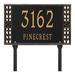 Whitehall Products Boston Personalized Standard 2-Line Lawn Address Sign Metal in Black | 11 H x 16.5 W x 0.375 D in | Wayfair 1895BG