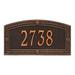 Whitehall Products Personalized Standard 1-Line Wall Address Plaque Metal in Black | 9 H x 17 W x 0.38 D in | Wayfair 1872BG