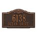 Whitehall Products Gatewood Personalized Standard 2-Line Wall Address Plaque Metal in Brown | 8.5 H x 14.25 W x 0.4 D in | Wayfair 2955OB