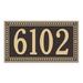 Whitehall Products Egg & Dart 1-Line Wall Address Plaque Metal | 7.25 H x 13 W x 0.5 D in | Wayfair 6102GG