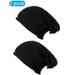 Fashion Autumn Winter Girl Beanie Hat Women Slouch Winter Knit Hip-hop Cap Beanie Baggy Hat Ski Crochet Oversized Chunky Stretchy Slouchy Beanie Hat 2 Pack