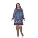 White Mark Women's Plus Size Apolline Embroidered Sweater Dress