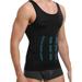 Mens Compression Undershirts Ultra Slimming Body Shaper Belly Control Vest Workout Active Gynecomastia Tank Tops