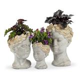 Fleur De Lis Living Everton Cement Statue Planter, Ceramic | 8.5 H x 3.5 W x 3.5 D in | Wayfair 55365BF33FAA4DA39594014EF849253D