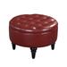 Charlton Home® Eradu 24" Tufted Round Storage Ottoman Faux Leather | 15.75 H x 24 W x 24 D in | Wayfair 8A725274E3284F2BA0F63E60A85176F6