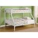 Harriet Bee Cathey Falls City Twin over Full Bunk Bed Metal in White | 59 H x 57 W x 78.5 D in | Wayfair CST2816 15447852