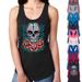 Sugar Skull Lady Tank Top Roses Necklace Day Of The Dead Tee Color White X-Large