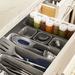 Rebrilliant Jacque 2" H x 3" W x 12.5" D Multi-Purpose Drawer Organizer Plastic in Gray | 2 H x 3 W x 12.5 D in | Wayfair