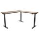 Inbox Zero D'Orlando Height Adjustable L-Shape Standing Desk Wood/Metal in Brown/Gray | 46.4 H x 66 W x 30 D in | Wayfair