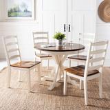 August Grove® 5 Piece Solid Wood Dining Set Wood in Brown/White | Wayfair BC404D6A07514D3A972FD96C9472E9C5