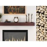 Dogberry Collections Modern Farmhouse Fireplace Shelf Mantel, Wood in Brown | 5.5 H x 36 W x 6.25 D in | Wayfair m-farm-7262-mhog-none