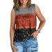 LAPA Women's Boho Baggy Leonard Print Sleeveless Tank Tops T-Shirt Summer Patchwork Vest Tee