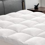 Alwyn Home Quilted Fitted Mattress Pad Cotton Top 8-21" Deep Pocket, Overfilled Down Alternative Filling Polyester/Down Alternative | Wayfair