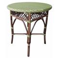 Bayou Breeze Minturn Glass Bar Table Wicker/Rattan in Green | 30.7 H x 27.5 W x 27.5 D in | Outdoor Furniture | Wayfair